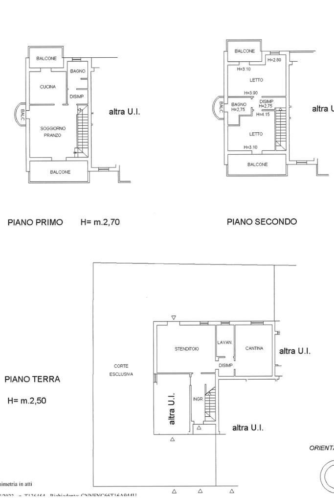 Villa a Schiera Villa a schiera di testa Via Ghiarda, Reggio nell'Emilia - planimetria 1