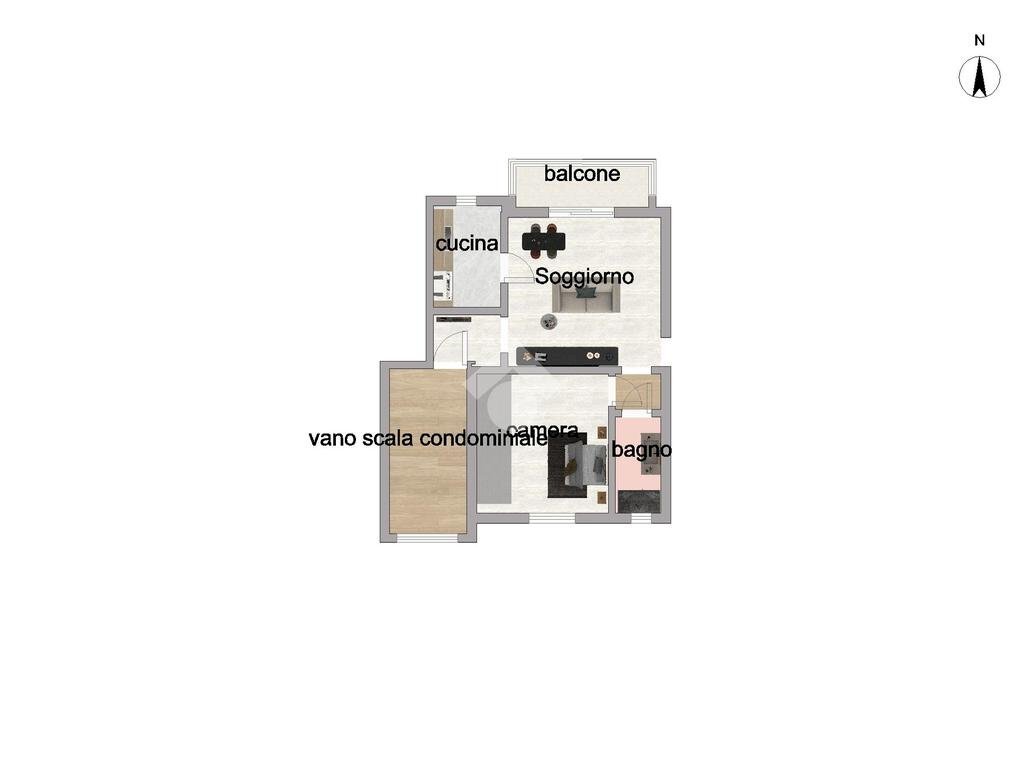 Bilocale Viale G. G. Sforza, Abbiategrasso - planimetria 1