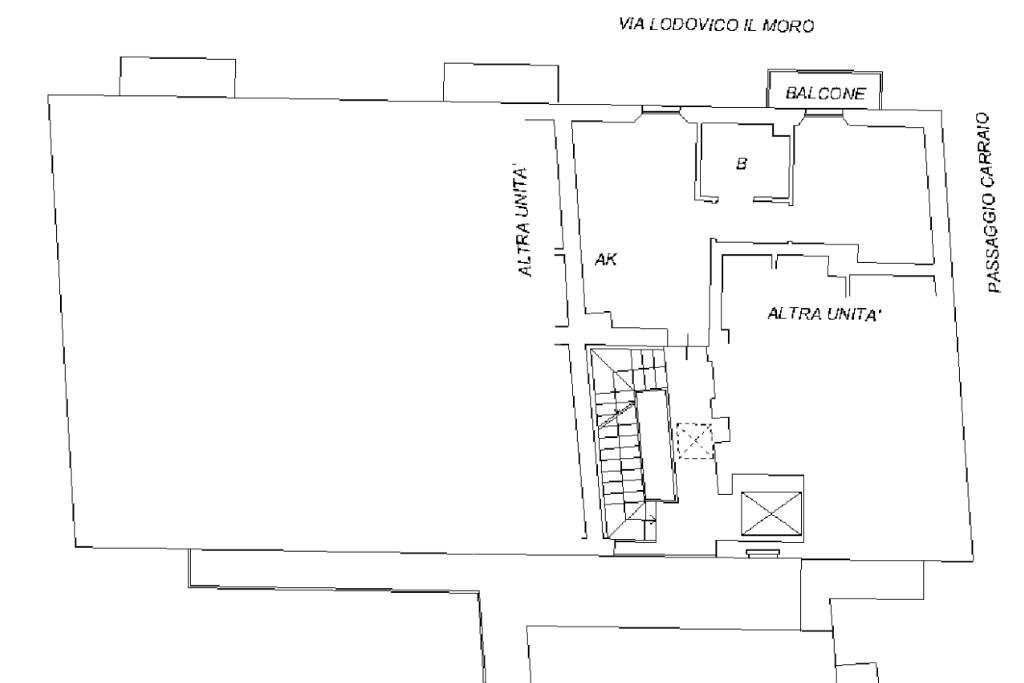 Bilocale Via lodovico il moro, Milano - planimetria 1