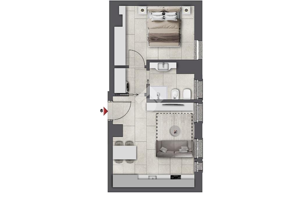 Two-room apartment Via Correggio, Milano (neighborhood Buonarroti) - floor plans 1