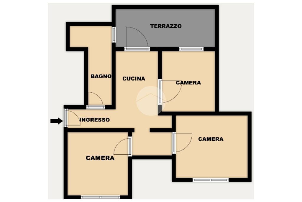 Four-room apartment Via Sergio Piombelli, Genova (neighborhood Certosa) - floor plans 1