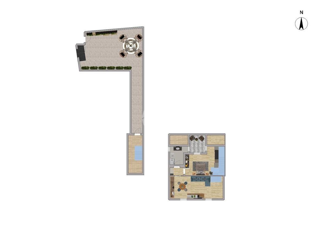 Two-room apartment Via manzoni, Marcallo con Casone - floor plans 1