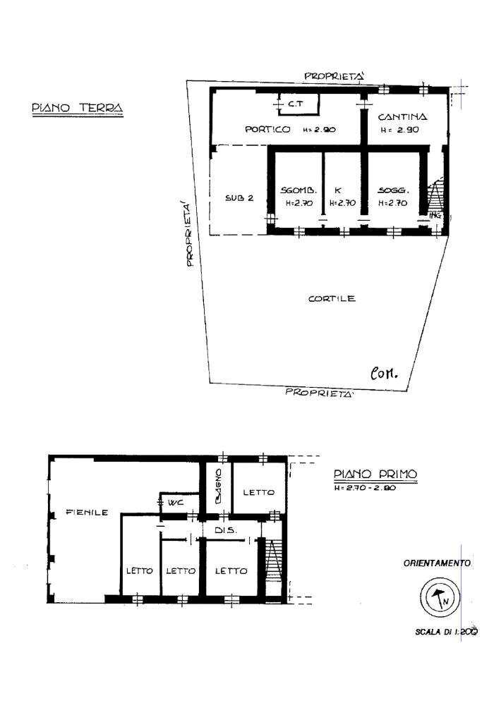 Semi-detached house Via Vittorio Emanuele, Alfiano Natta - floor plans 1