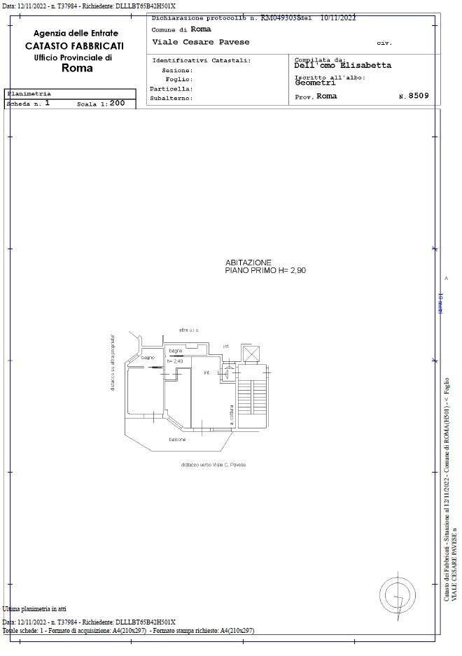 Foto 21 - Three-room apartment Viale Cesare Pavese, Roma - floor plans 1