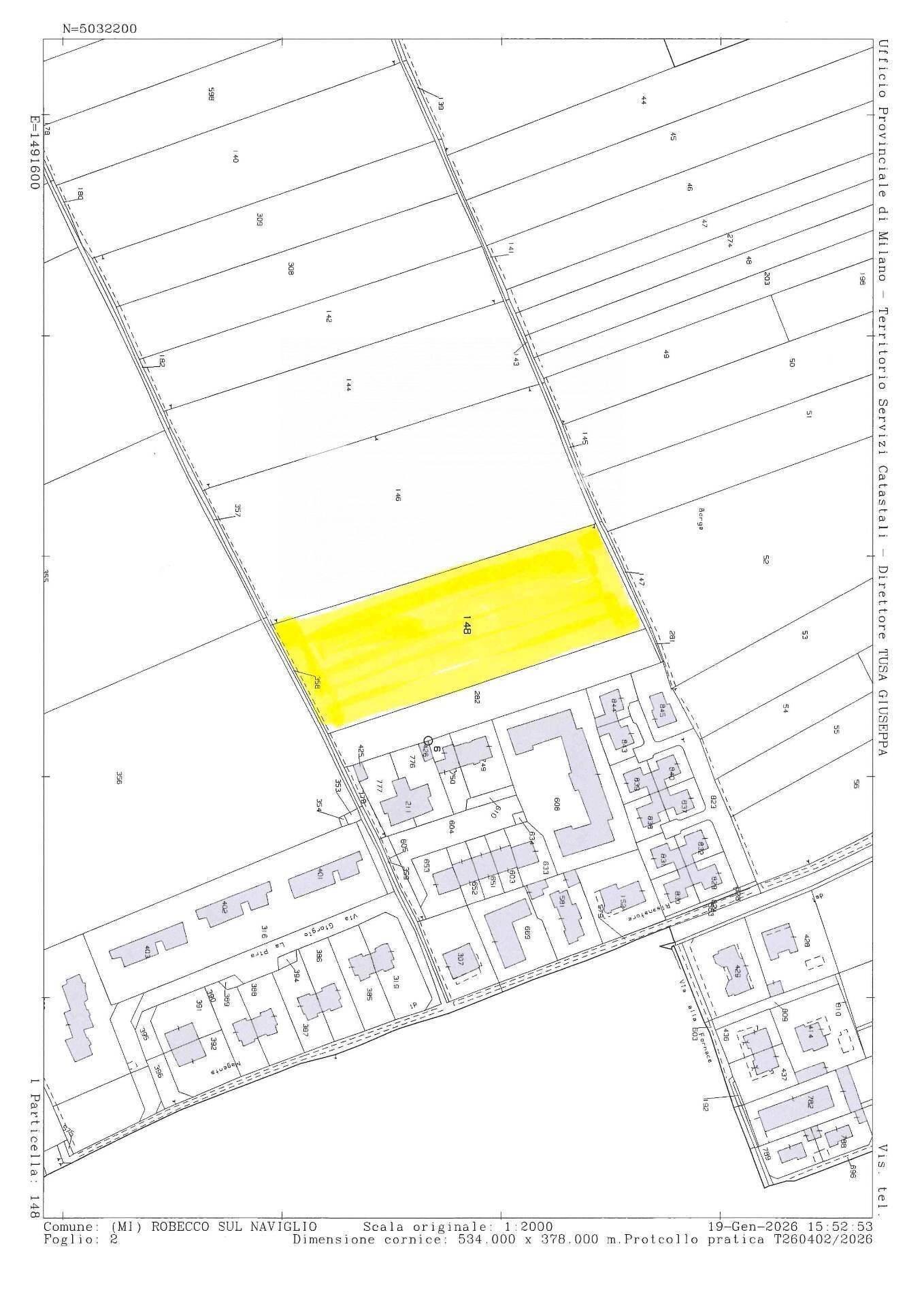 Foto 19 - Terreno agricolo Via Palestro, Robecco sul Naviglio - planimetria 1