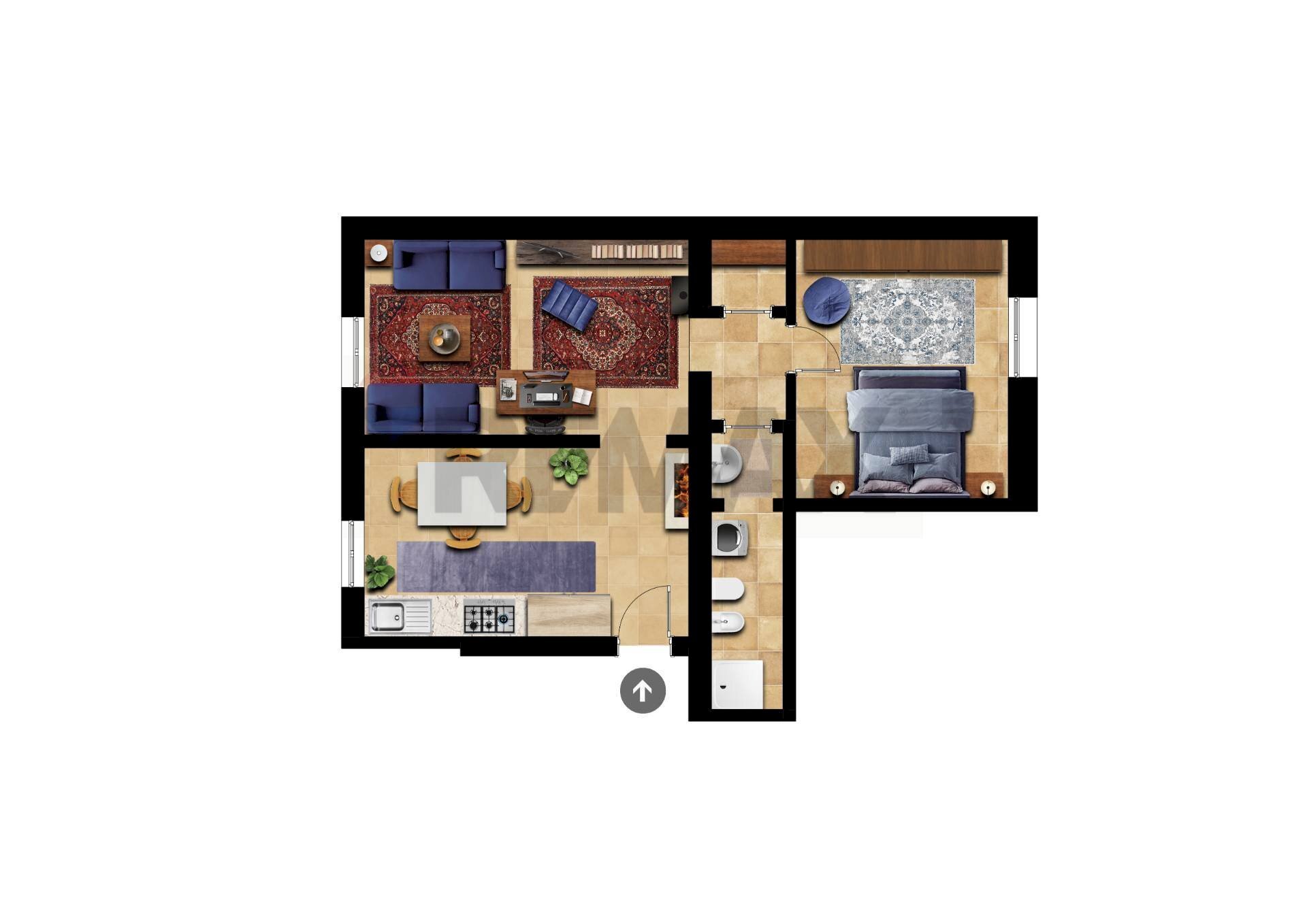 Pianta 3D - Bilocale Via Gallarate
 
351, Milano - planimetria 1