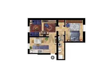 Pianta 3D - Bilocale Via Gallarate
 
351, Milano - foto 17