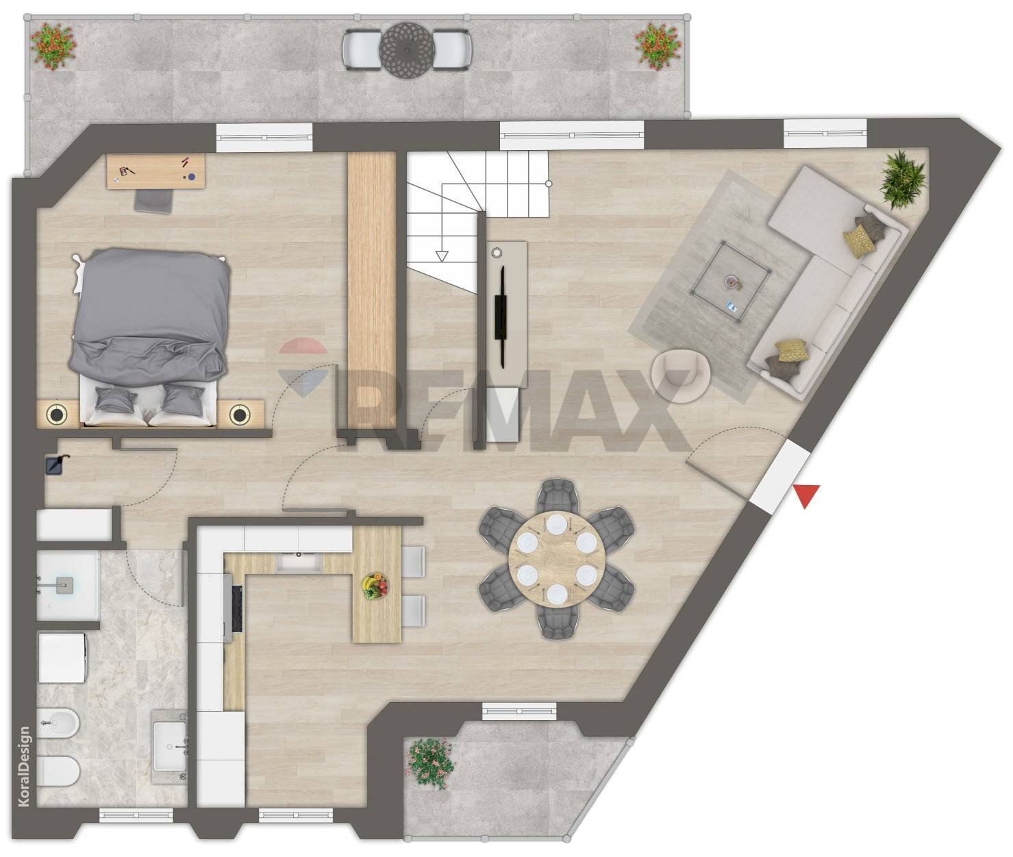 Pianta primo piano - Three-room apartment Via dei Mille
 
14, Vimercate - floor plans 1