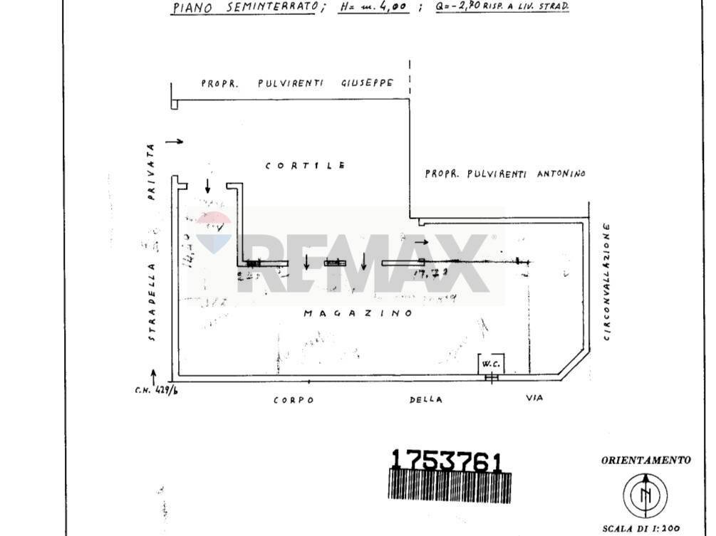 Pianta 2D - Warehouse Via Circumvallazione
 
429/D, Paterno - floor plans 1