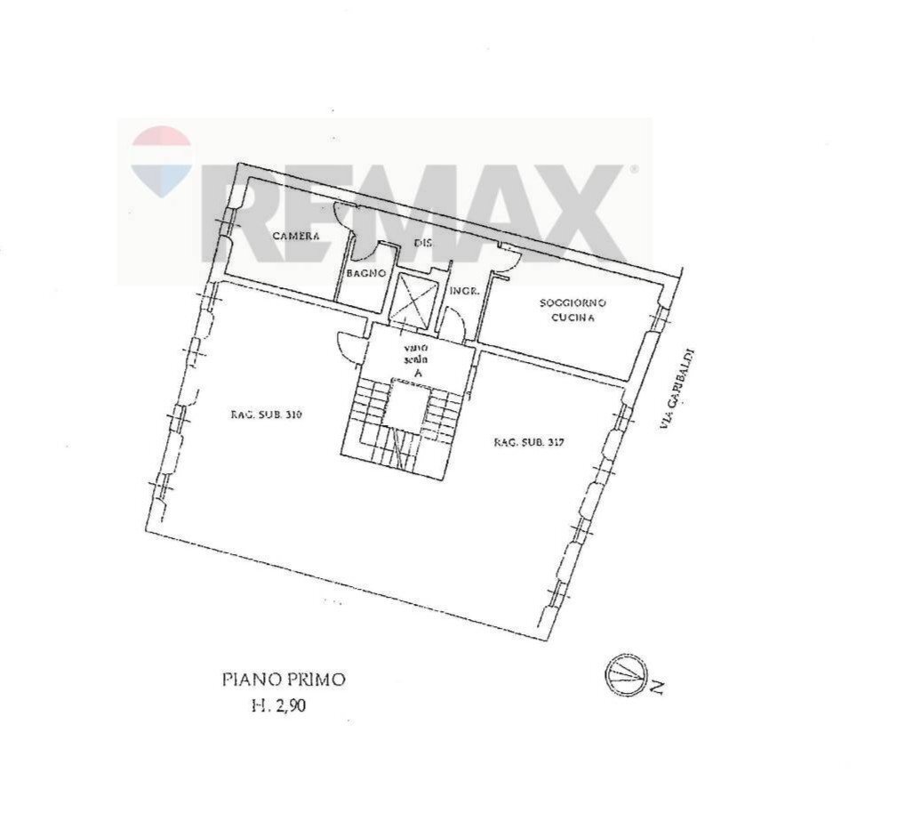 Foto 34 - Bilocale VIA GARIBALDI
 
26, Viadana - planimetria 1