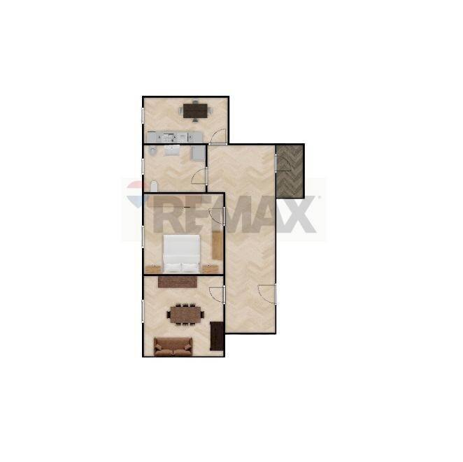 Pianta 2D - Trilocale Via Bellegra
 
35, Roma - planimetria 1