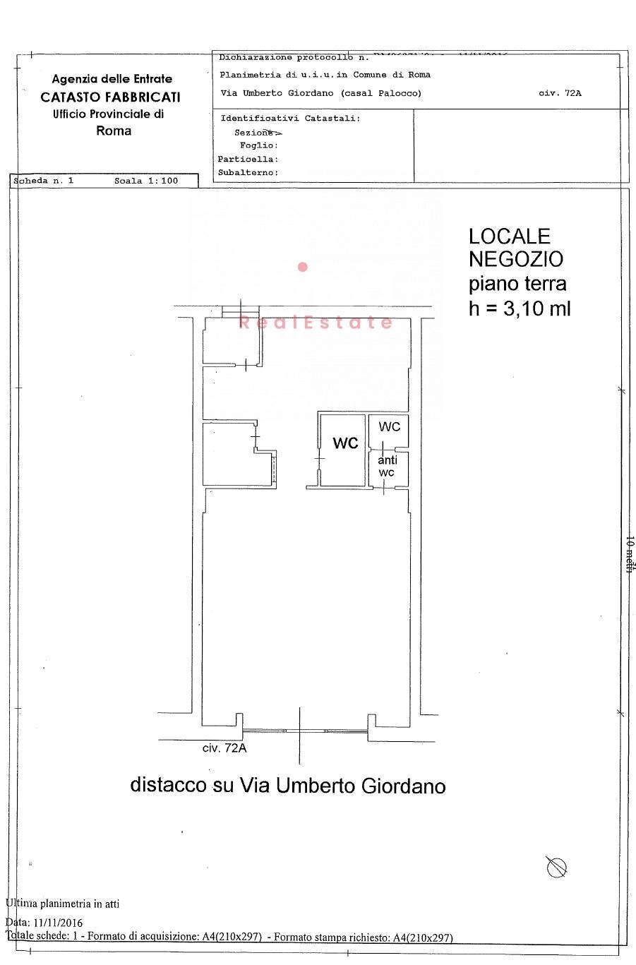 Foto 23 - Commercial Activity Via Umberto Giordano
 
72A, Roma - floor plans 1