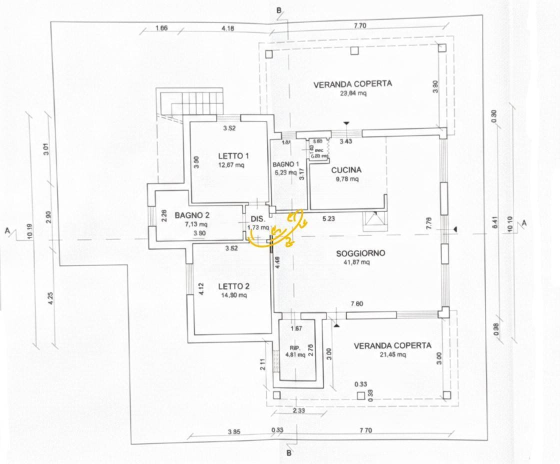 Foto 35 - Villa Strada Comunale Fondo delle rose, Polignano a Mare - planimetria 1