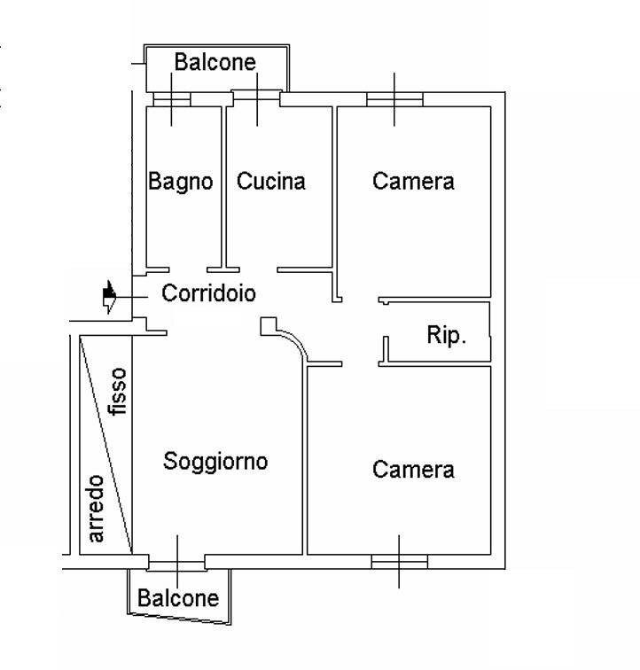 Three-room apartment via REMIGI, 23, Cinisello Balsamo - floor plans 1