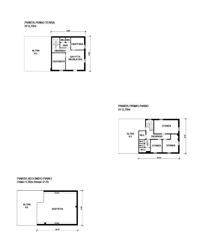 piante alloggio - Independent house Località Prese, 1, Roncegno Terme - floor plans 1