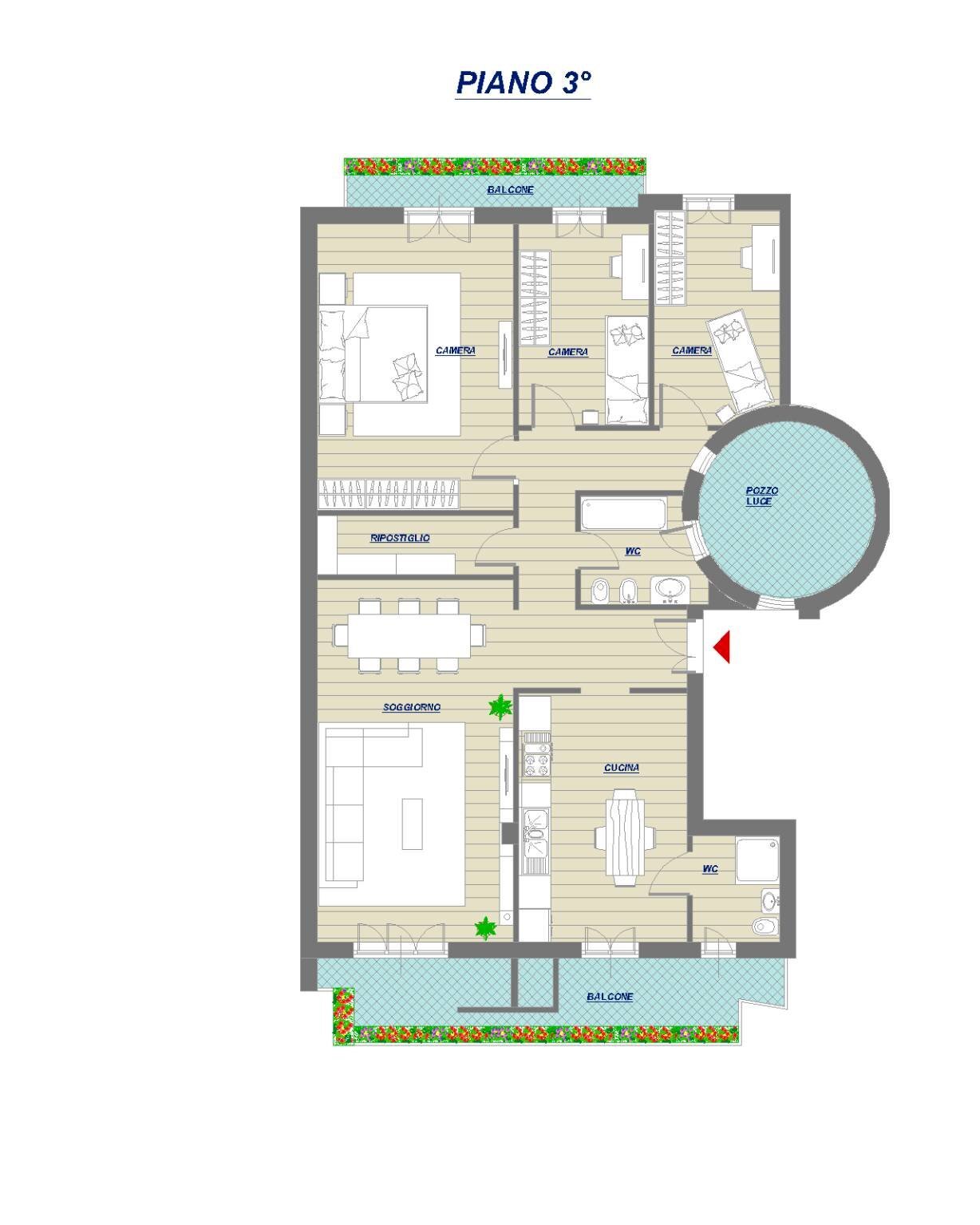 Apartment via San Antonio, 155, Montescaglioso - floor plans 1