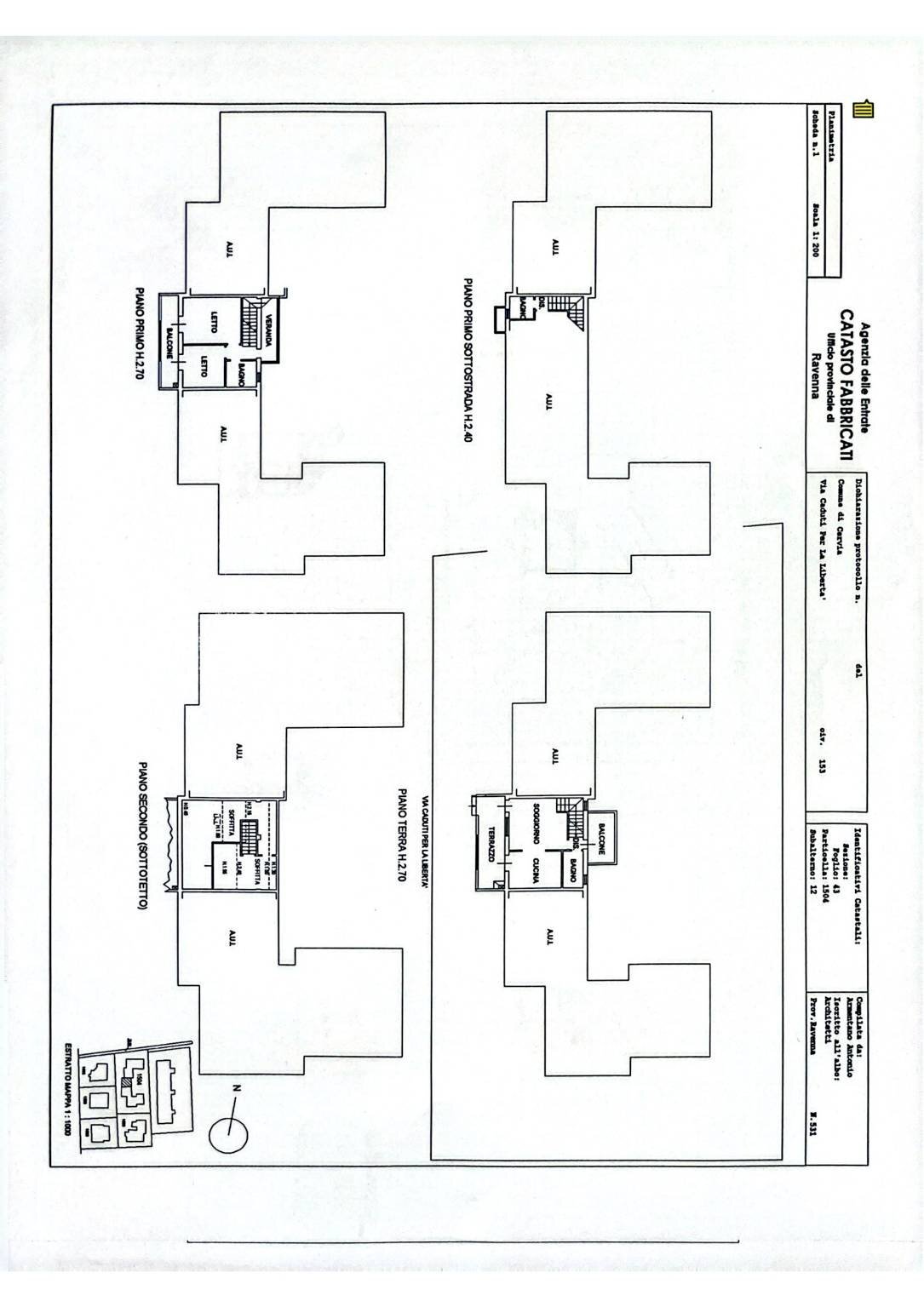 Villa a Schiera via Pinarella, Cervia - planimetria 1