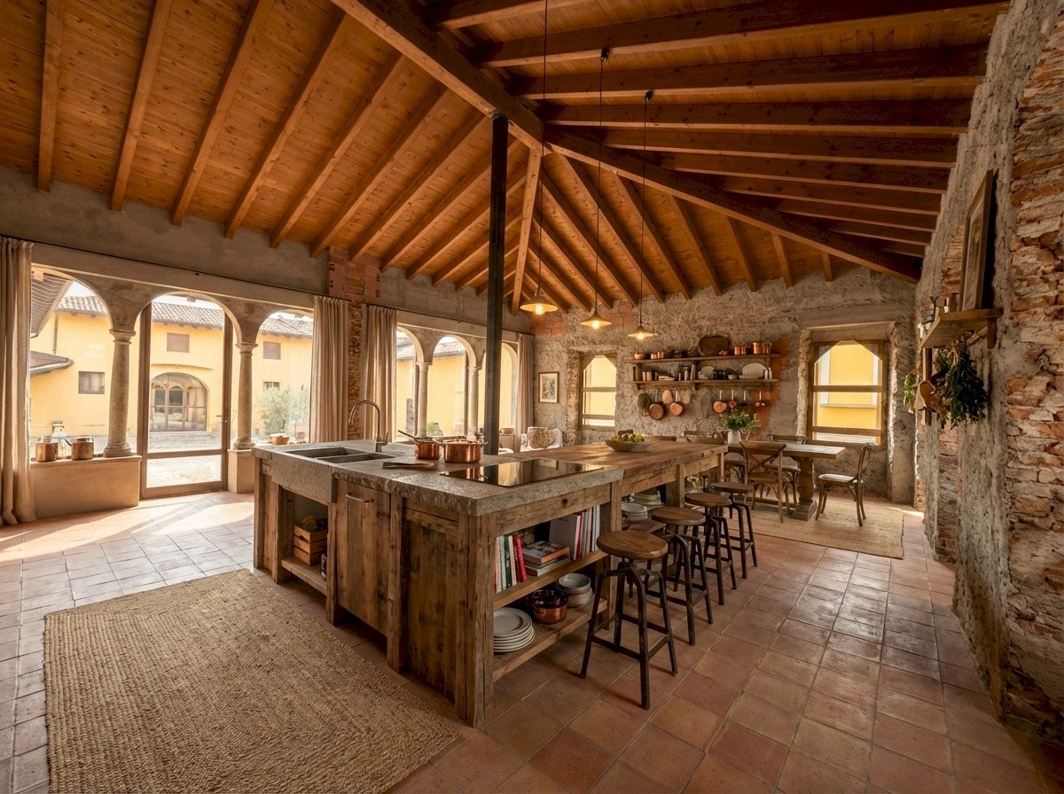 Soggiorno con cucina a isola.jpg - Appartamento Via Vittorio Emanuele II 999, Borgo Ticino - foto 3