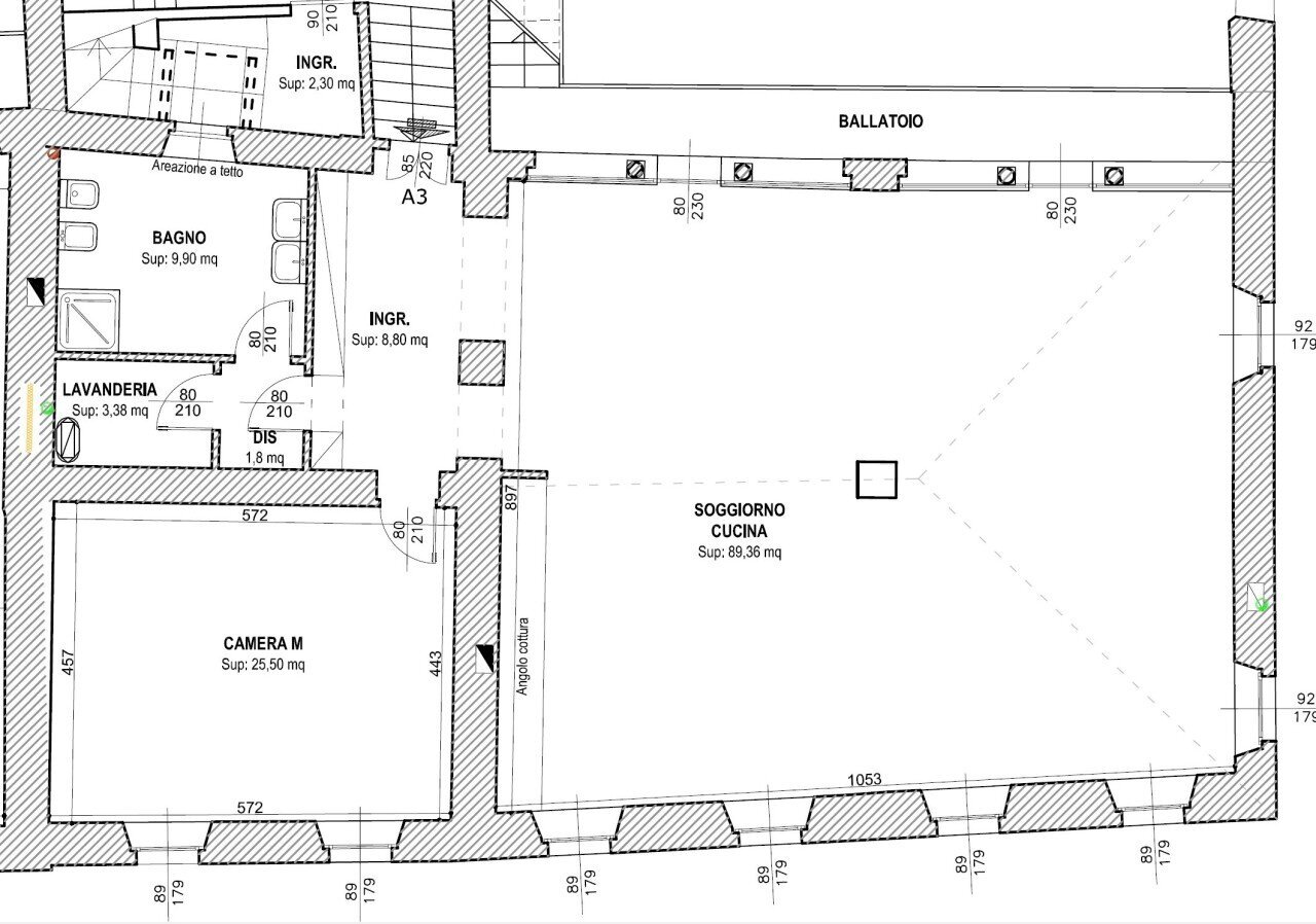 Planimetria apt A3.jpg - Appartamento Via Vittorio Emanuele II 999, Borgo Ticino - planimetria 1