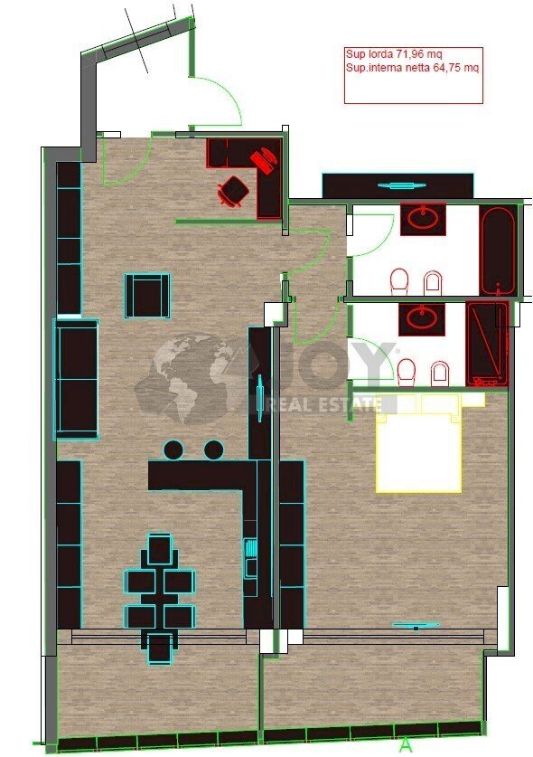 APPARTAMENTO 1.jpg - Quadrilocale Piazza Mazzini Giuseppe 38A, Lecce - planimetria 1