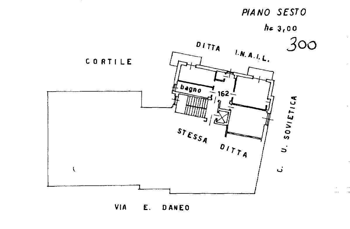 PLANIMETRIA TRILOCALE 6?PIANO.jpg - Trilocale corso unione sovietica 371, Torino (zona Lingotto) - planimetria 1