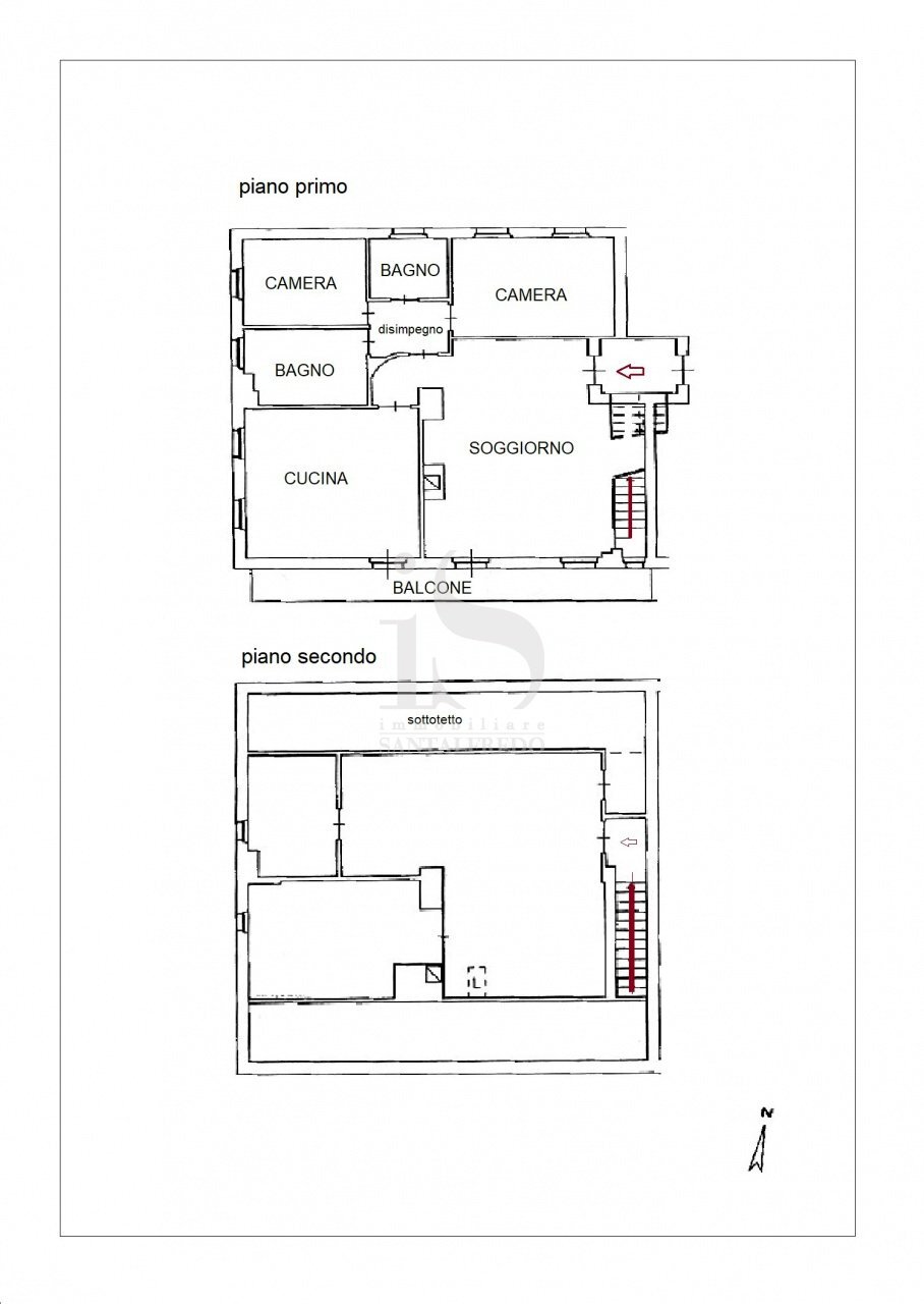 Bilocale via Santa Caterina da Siena, 1, Vimercate - planimetria 1