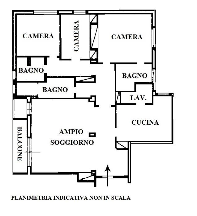 Appartamento Bologna (zona Saragozza) - planimetria 1