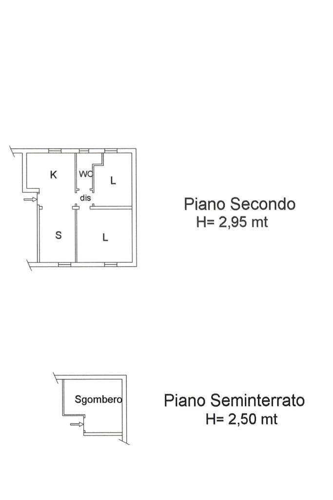 Three-room apartment Via Mazzini, Formigine - floor plans 1