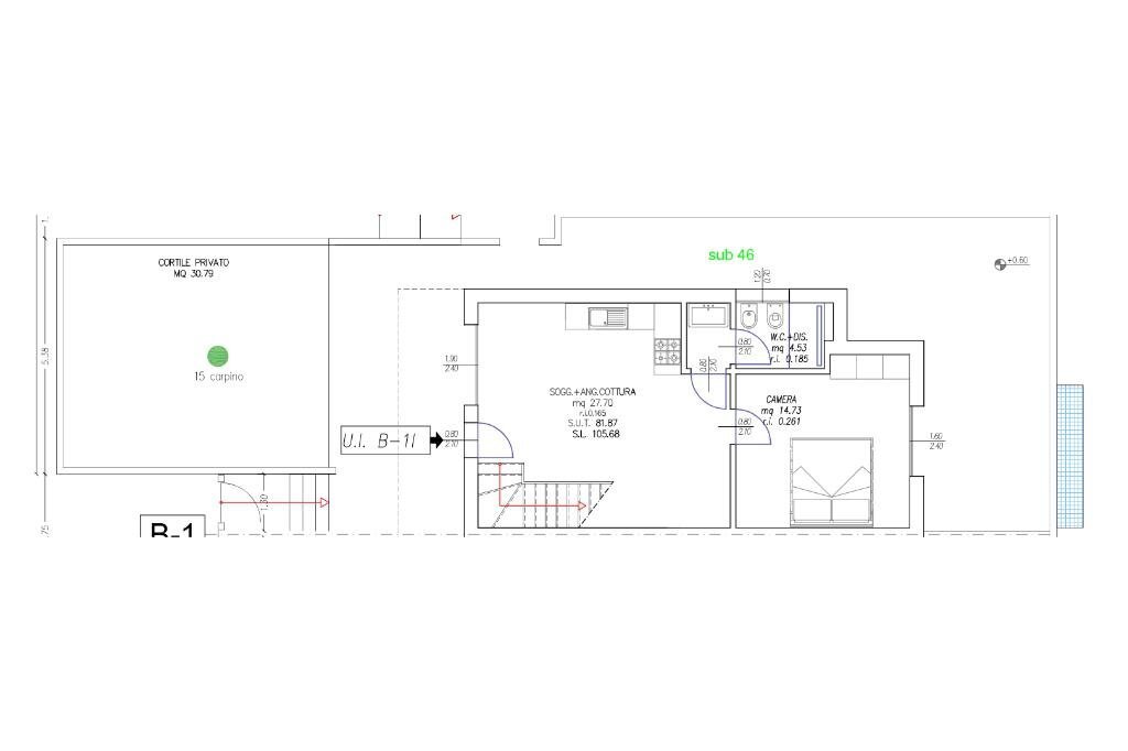 Four-room apartment Via Caduti per la libertà, Cervia - floor plans 1