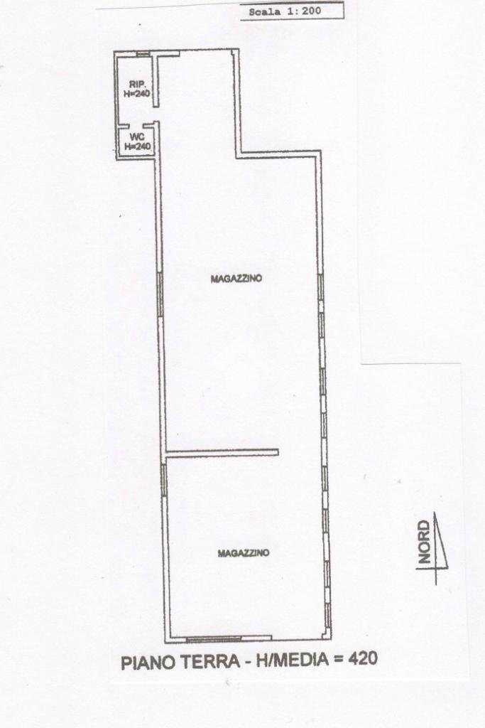 Capannone Vicolo L. Tolstoi, Galliate - planimetria 1