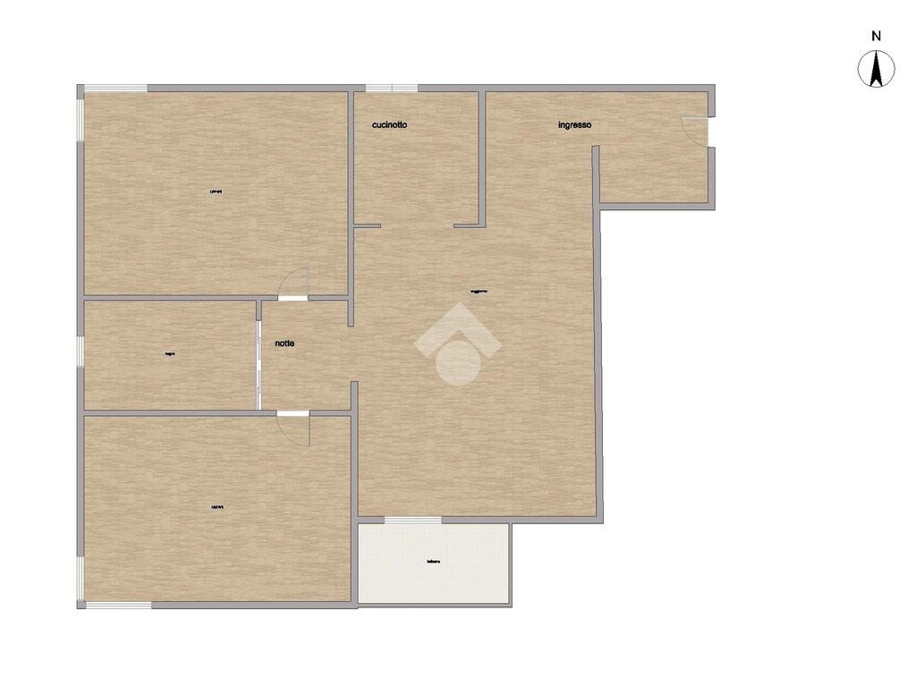 Trilocale Via Antonio Cechov, Milano (zona Gallaratese) - planimetria 1