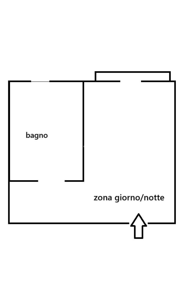 Monolocale Via della Moscova, Milano - planimetria 1