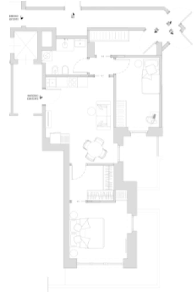 Trilocale Via Luigi Giuseppe Faravelli, Milano - planimetria 1