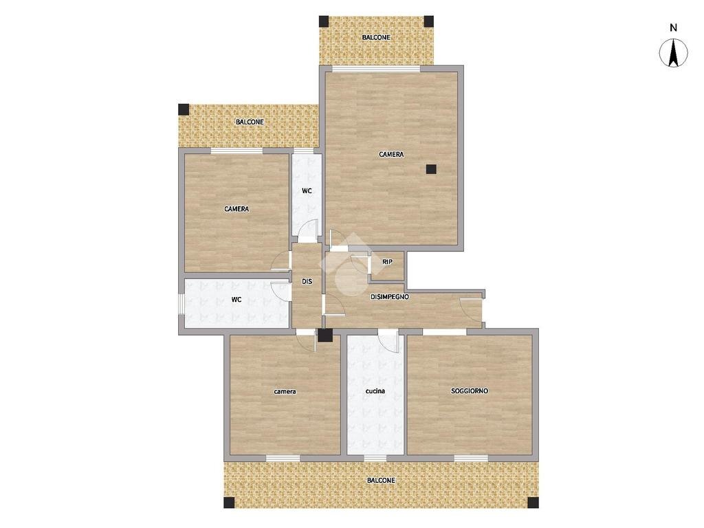 Four-room apartment Via Beatrice d'Este, Rho - floor plans 1