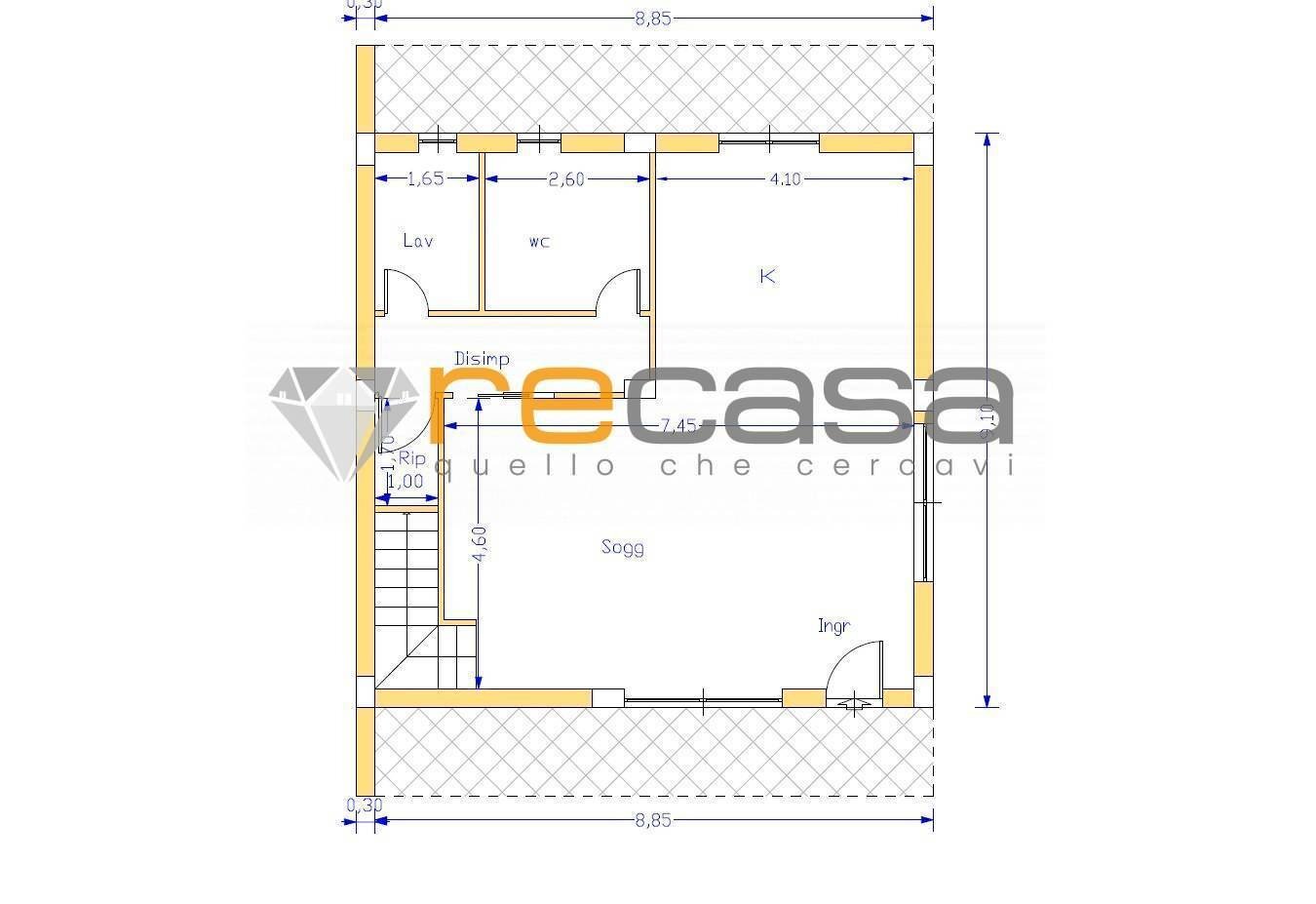 Foto 10 - Villa a Schiera via Colombo, Montecorvino Pugliano - planimetria 1