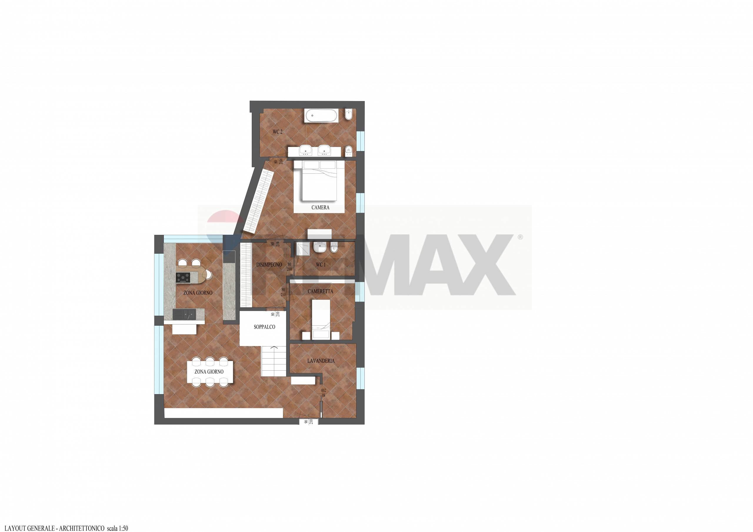 Pianta 2D - Attico Via Don Bassi
 
1/A, Darfo Boario Terme - planimetria 1