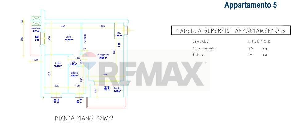 Pianta 2D - Trilocale Azzano San Paolo - planimetria 1