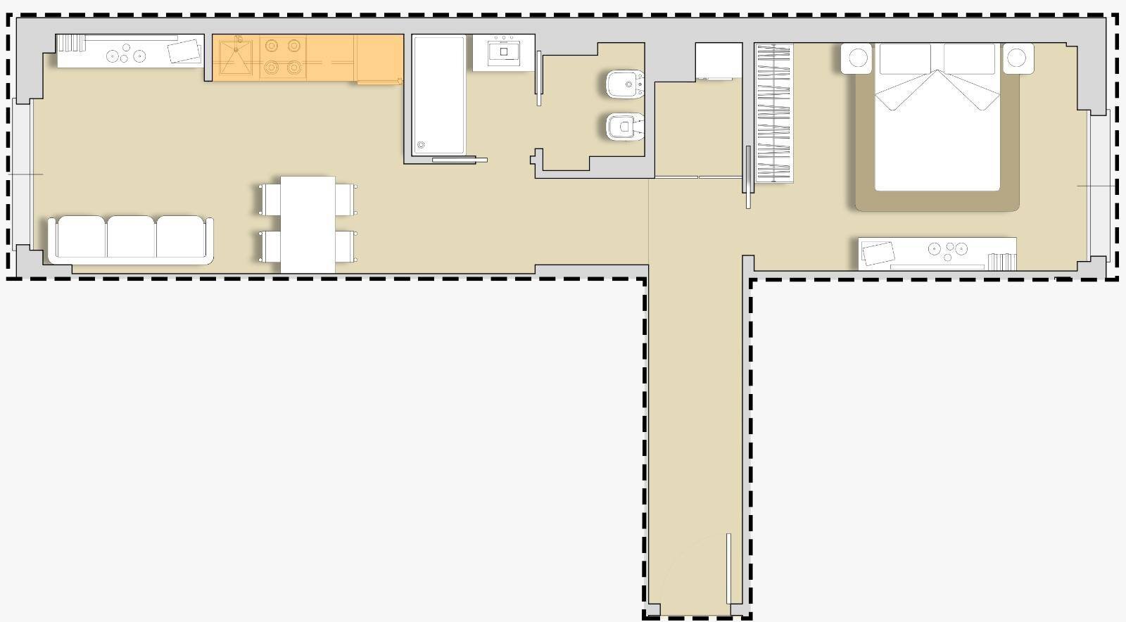 Foto 25 - One-room apartment COLUCCIO SALUTATI
 
7, Milano - floor plans 1