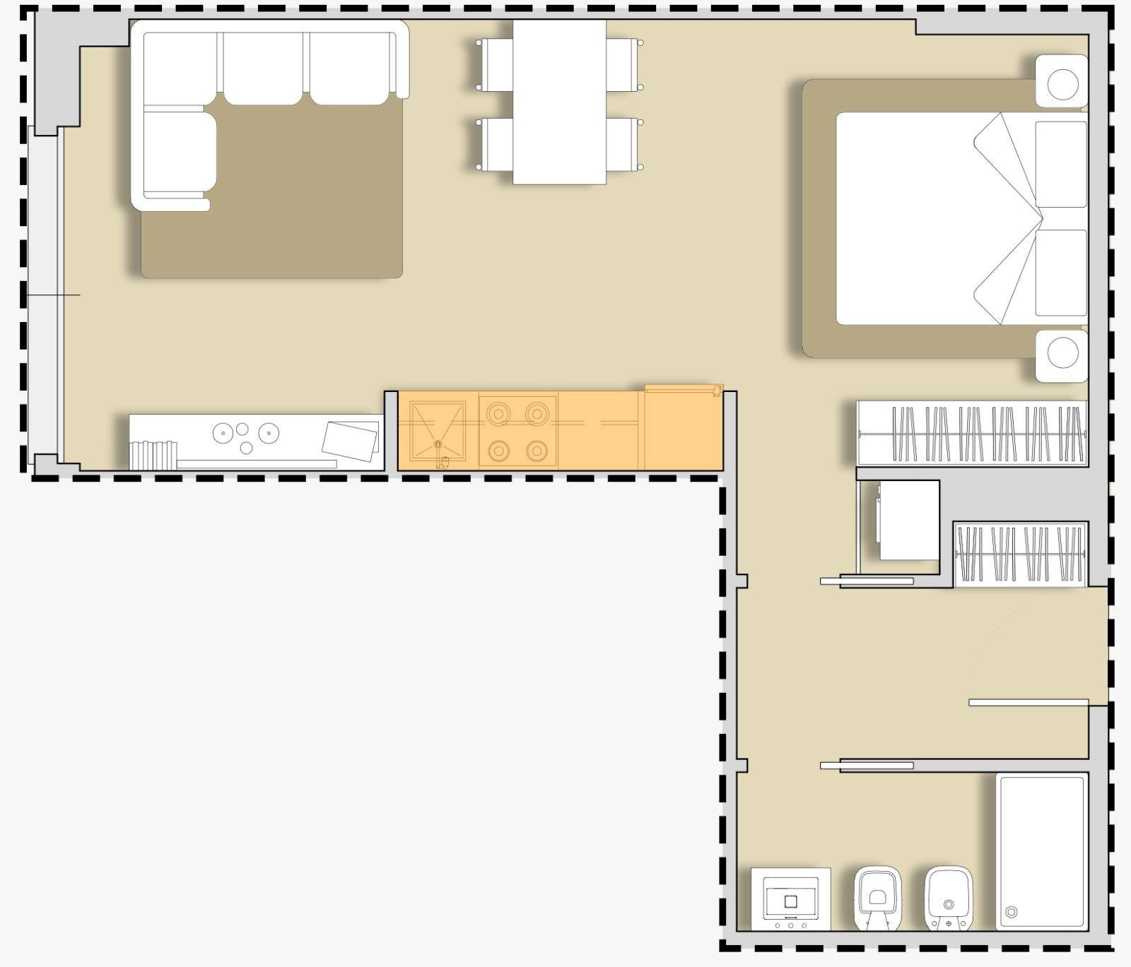 Foto 6 - One-room apartment COLUCCIO SALUTATI
 
7, Milano - floor plans 1