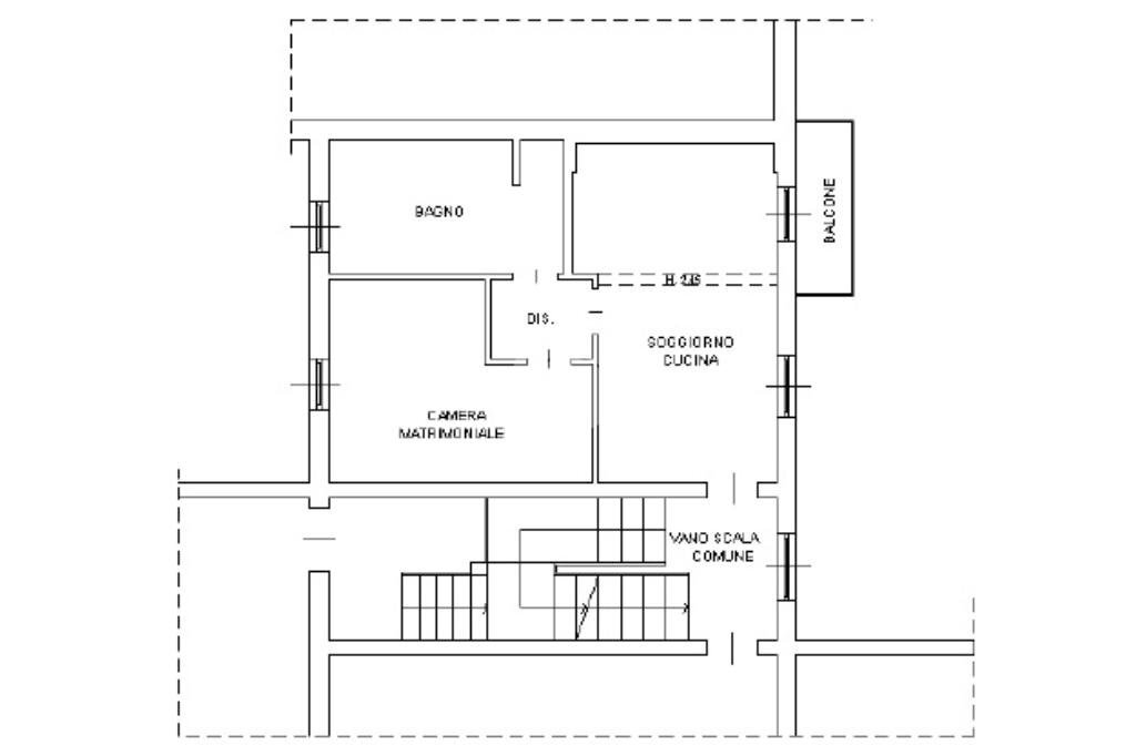 Bilocale Via Parravicini, Santo Stefano Ticino - planimetria 1