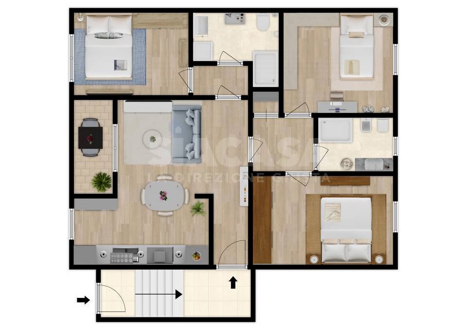 Foto 16 - Four-room apartment VIA BIFFI
 
1, Mezzago - floor plans 1