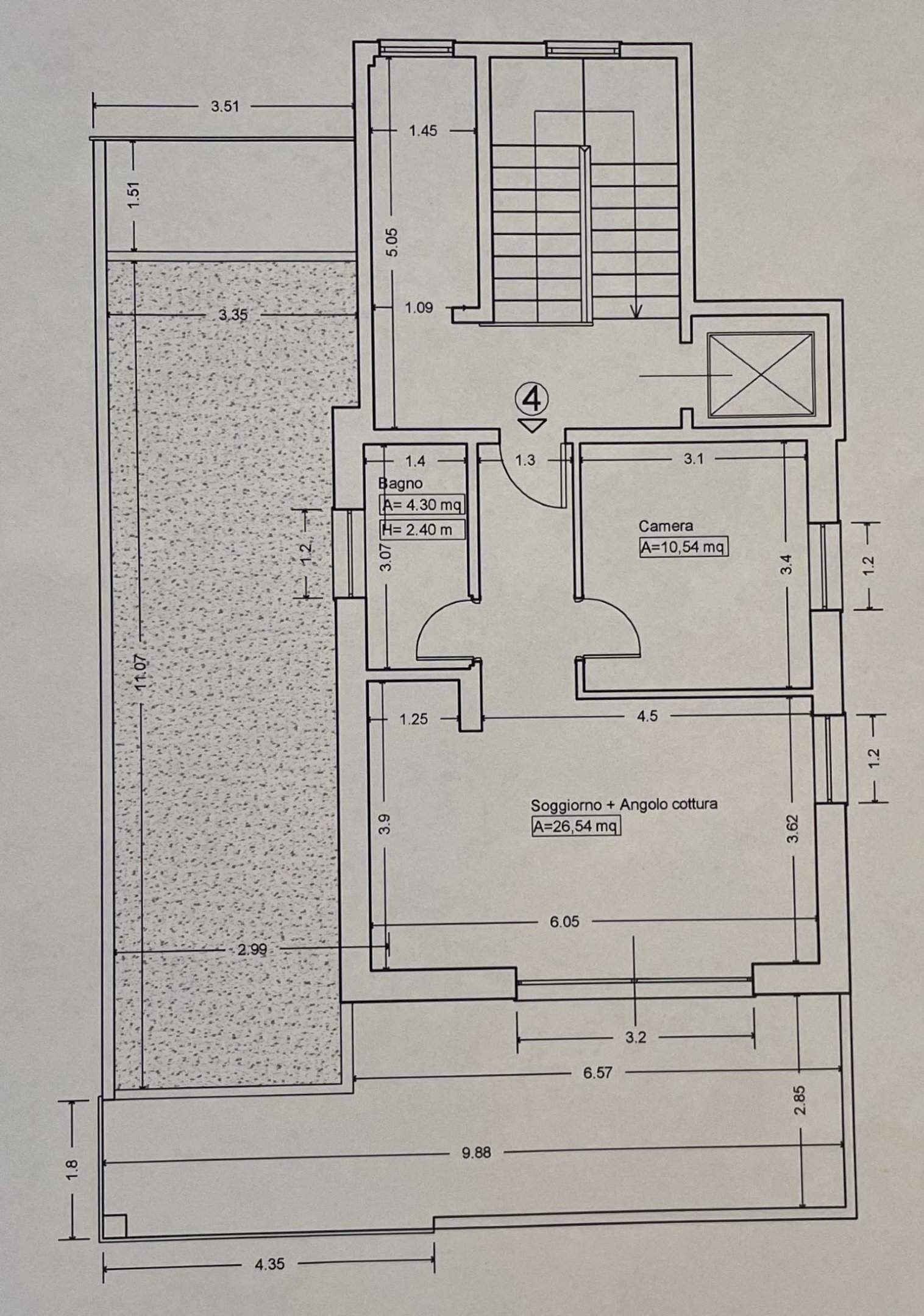 Planimetria - Appartamento VIA PADRE SEMERIA, Genova (zona Albaro) - planimetria 1