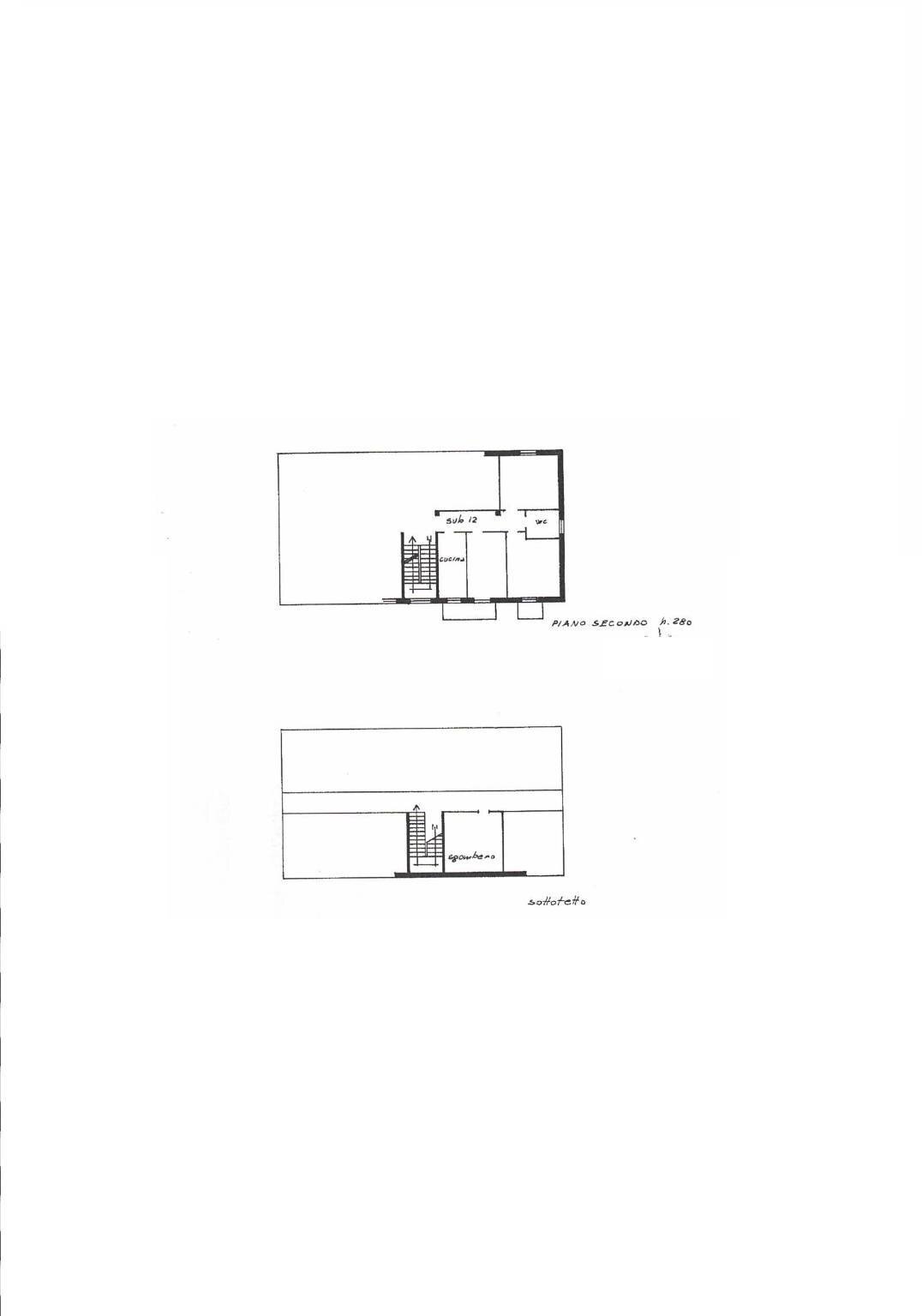Three-room apartment via Montelungo, 25, Lecco - floor plans 1