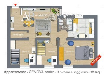 Planimetria - Appartamento Genova (zona Marassi) - foto 21