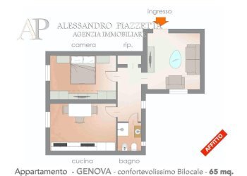 Planimetria - Appartamento Genova (zona Sampierdarena) - foto 19