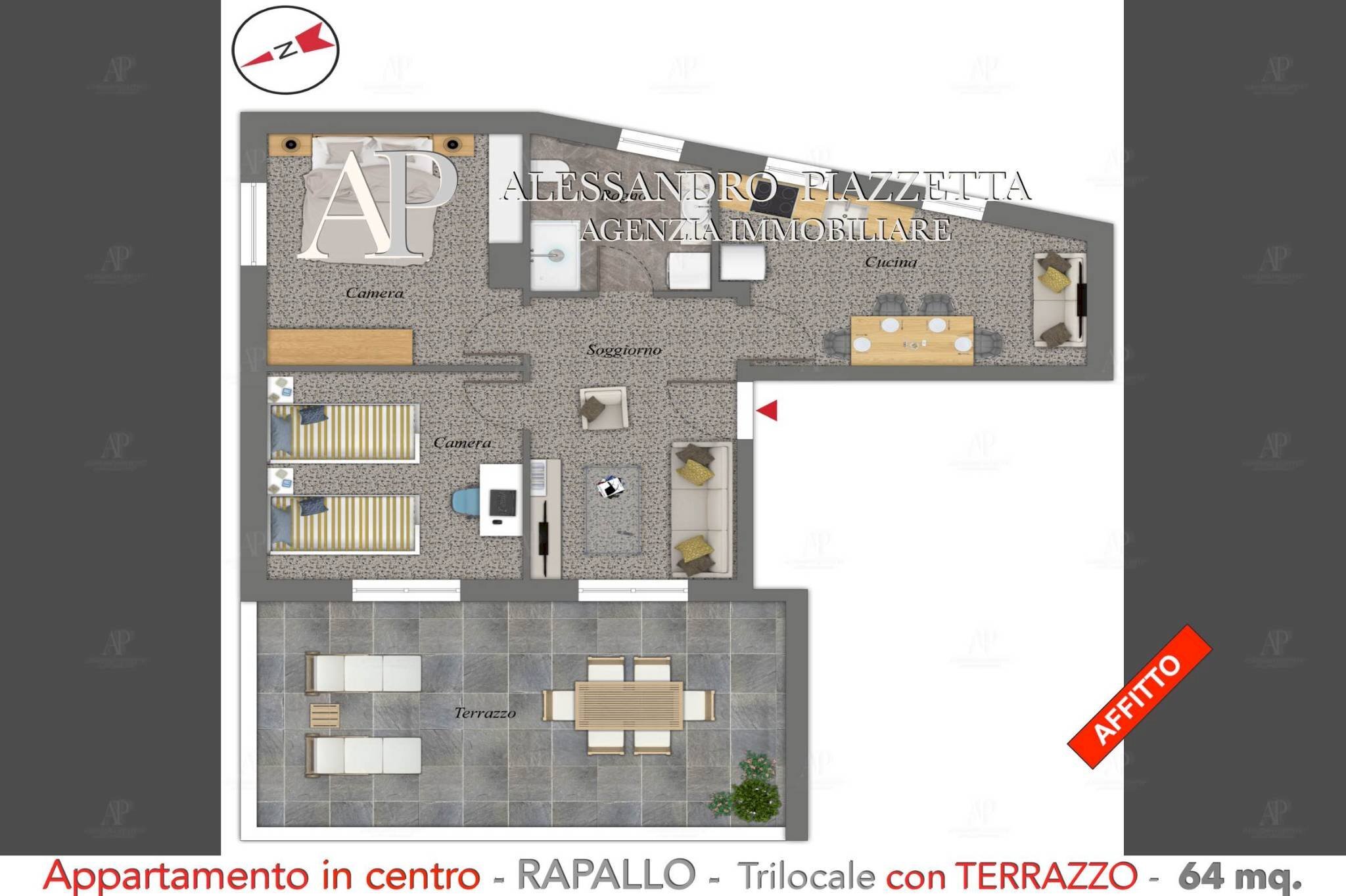 Trilocale Rapallo - planimetria 1