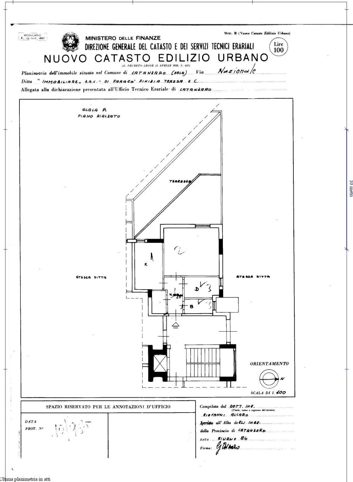 Bilocale viale Brutium, 10, Catanzaro - planimetria 1