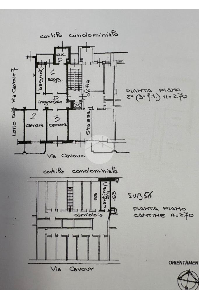 Three-room apartment Via Camillo Cavour, Alpignano - floor plans 1