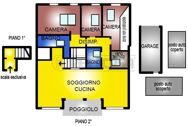 Planimetria generale - Attico Via F. Magellano, Creazzo - planimetria 1