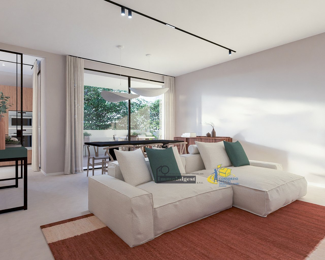 quadrilocale living 03.jpg - Four-room apartment Via Nicola Calipari, Parma - photo 3